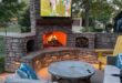 backyard fireplace