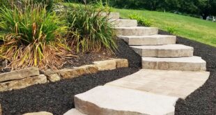 landscaping steps on a slope