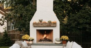 backyard fireplace