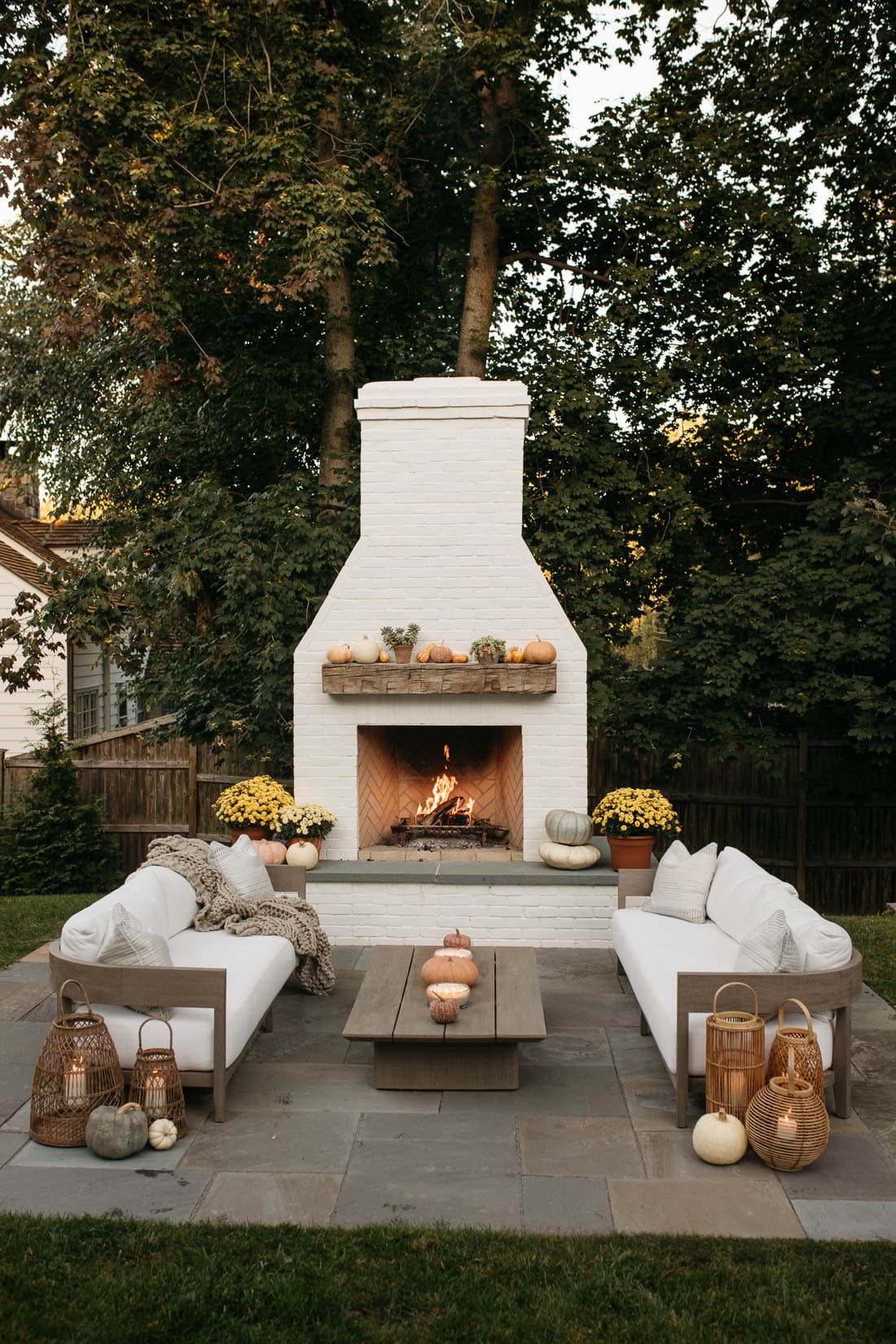 The Cozy Charm of a Backyard Fireplace