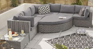 rattan garden sofa