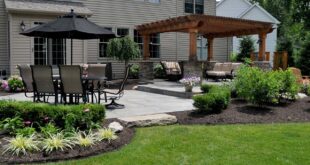 landscaping around patio