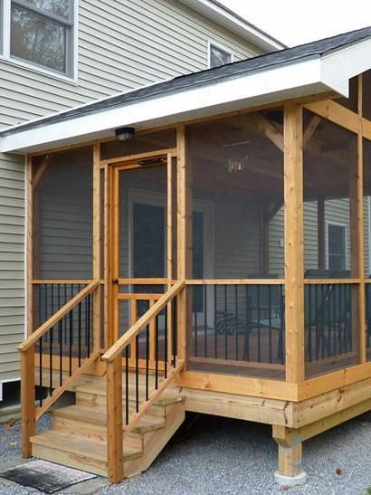 simple screened in porch