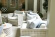 white wicker patio furniture