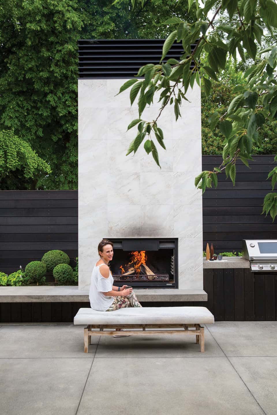 The Cozy Charm of a Backyard Fireplace