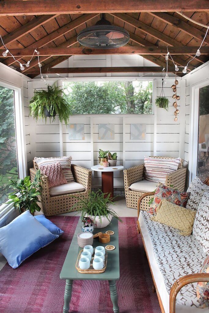 small screened in porch