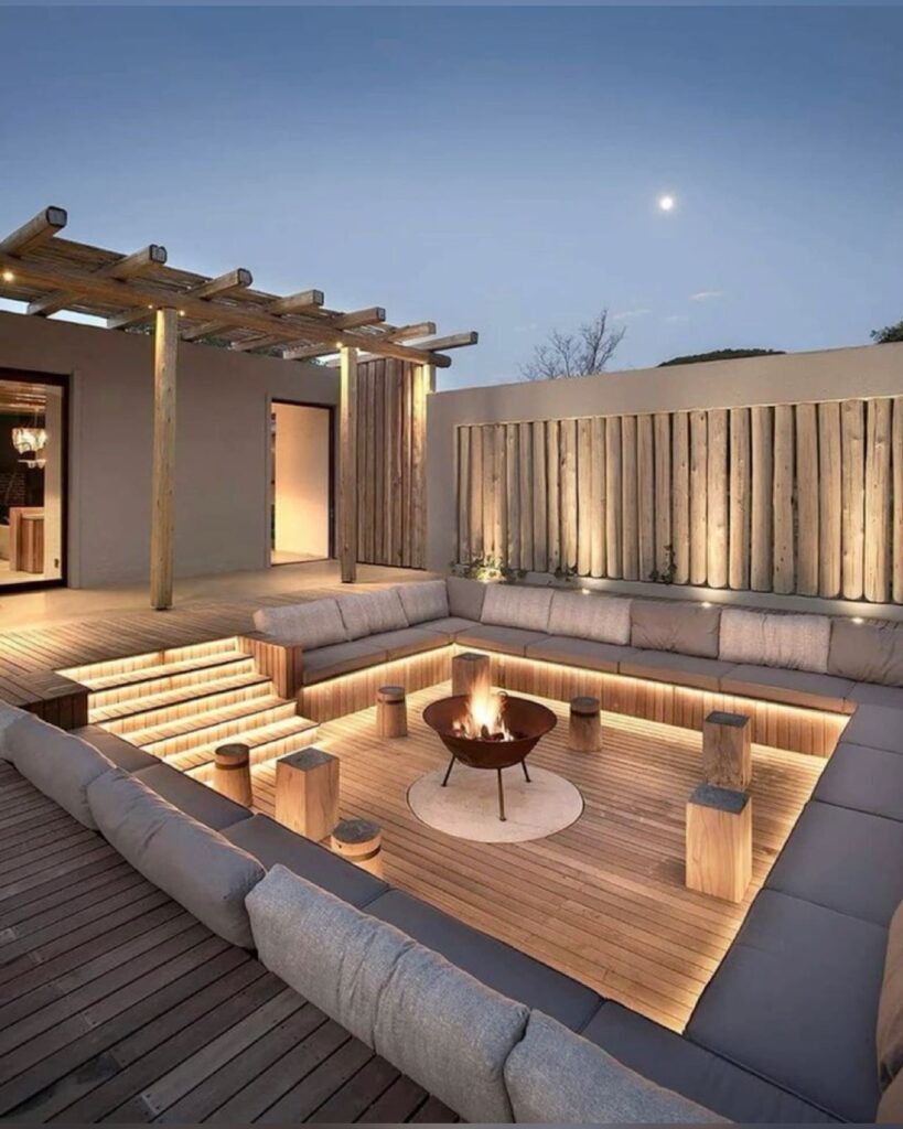 backyard ideas with fire pit