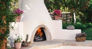 patio ideas with fireplace