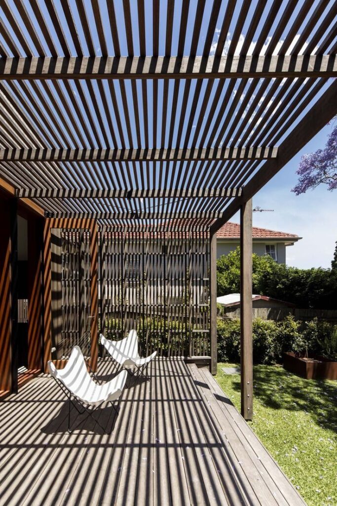 wooden pergola