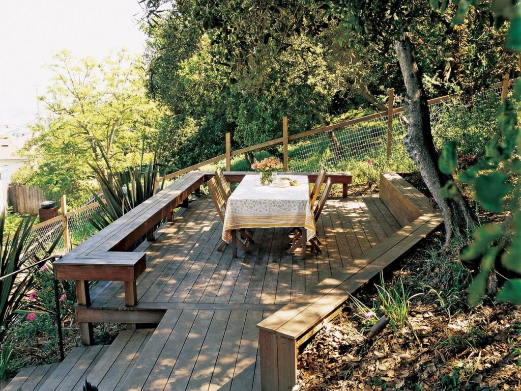 backyard ideas on a hill