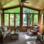 Transforming our Knotty Pine Porch from Dated to Modern- Without .