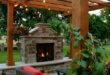 backyard fireplace