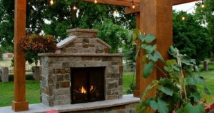 backyard fireplace