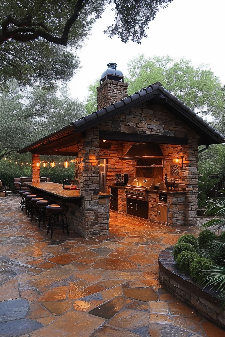 A Gorgeous Outdoor Cooking Space for Your Backyard