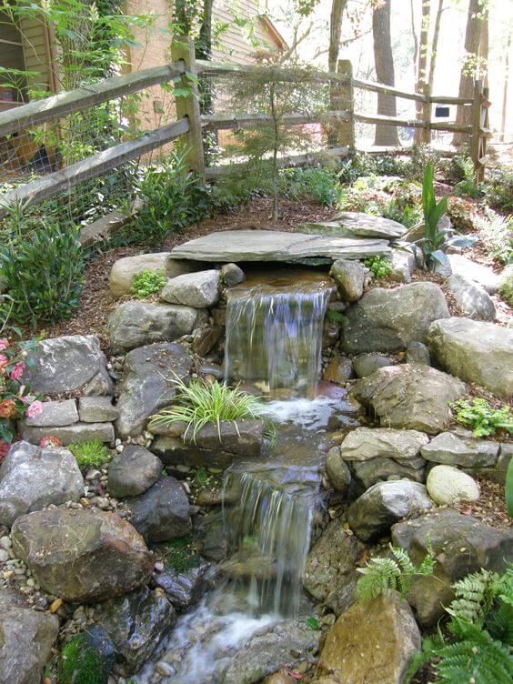 A Serene Touch of Nature: Small Garden Waterfalls