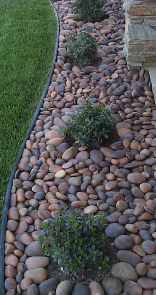 river rock garden