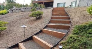 landscaping steps on a slope