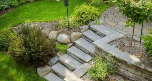 landscaping steps on a slope