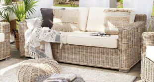 rattan garden sofa