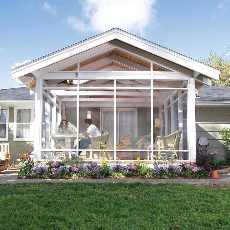 simple screened in porch