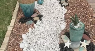 river rock garden