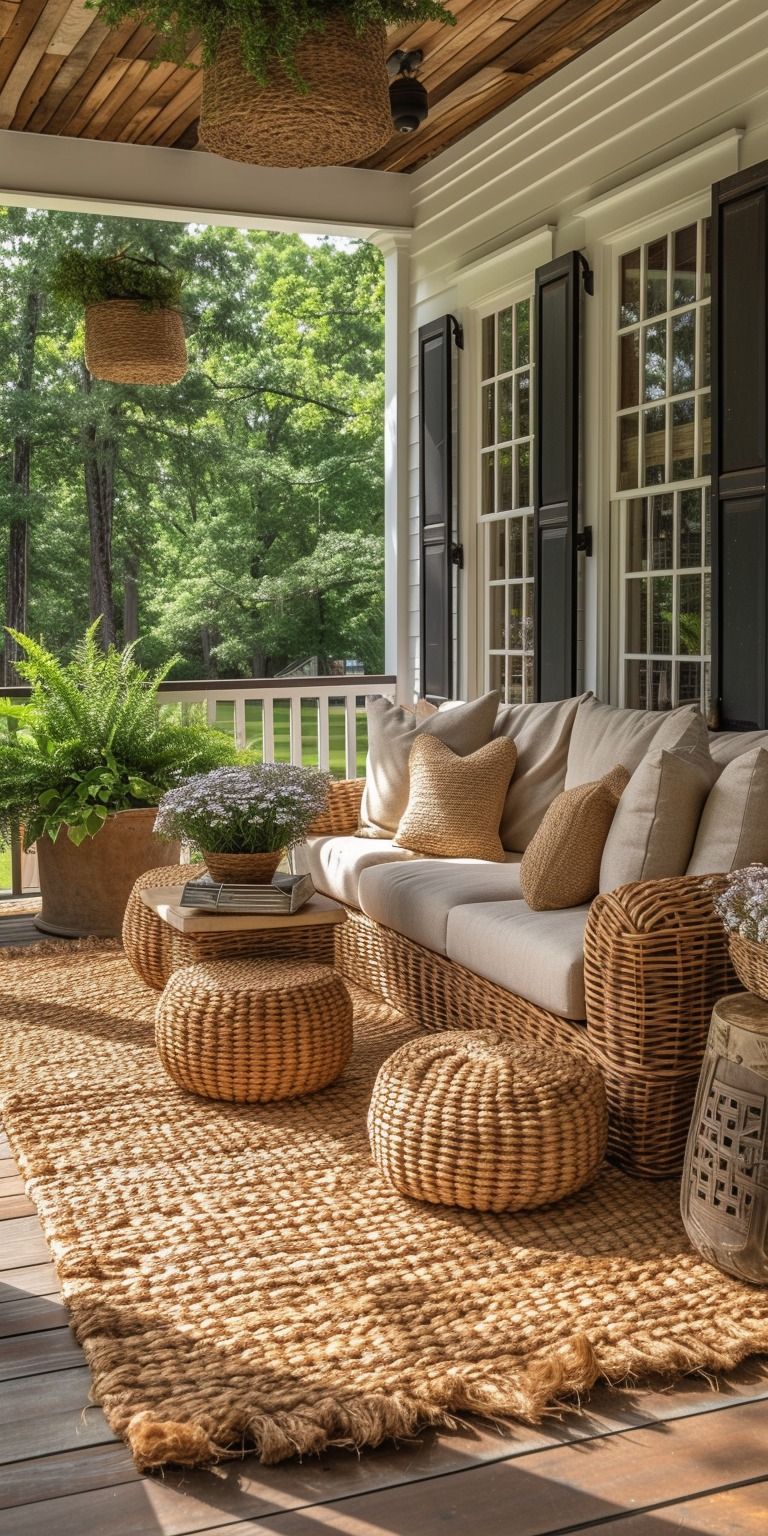 Charming Ways to Design Your Porch with a
Rustic Flair