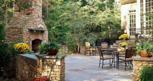 patio ideas with fireplace