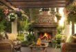 patio ideas with fireplace