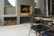 patio ideas with fireplace