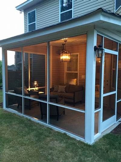 small screened in porch