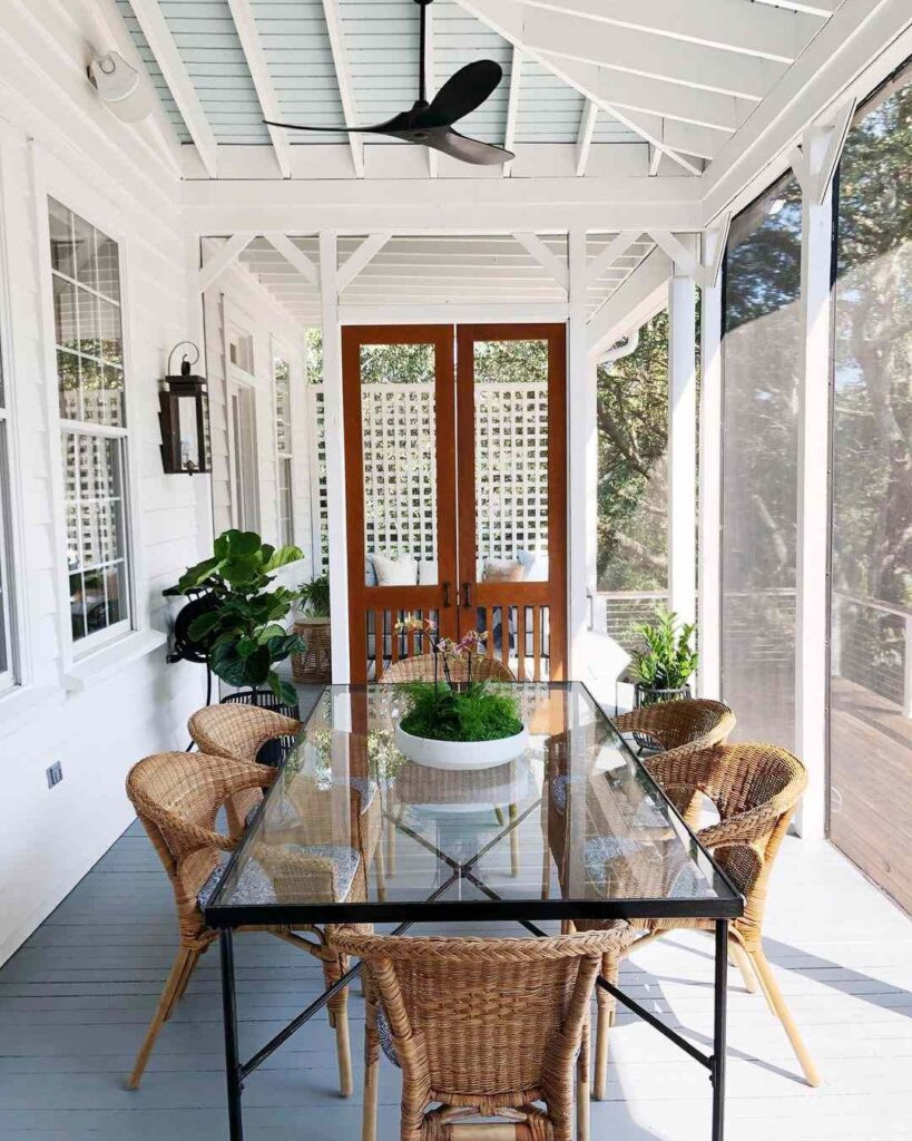 small screened in porch