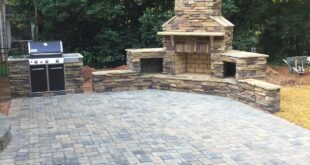 patio ideas with fireplace