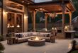 patio ideas with fireplace