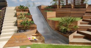 garden design on a slope