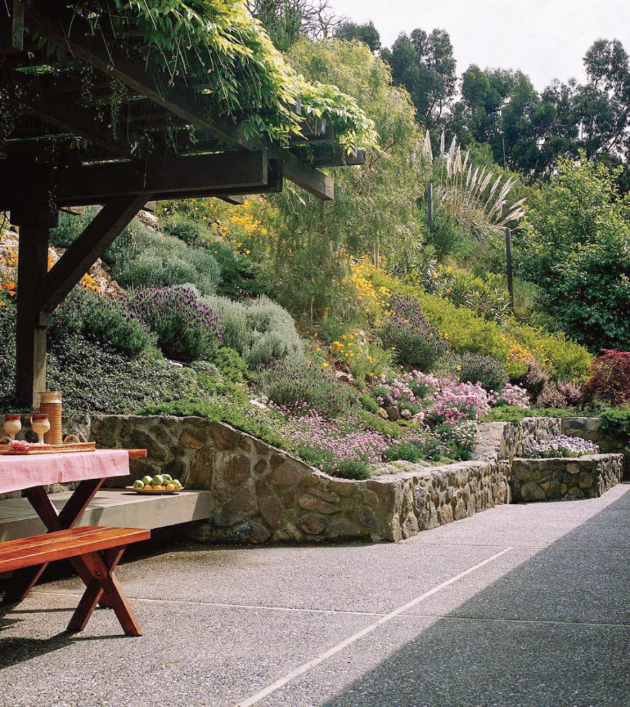 garden design on a slope