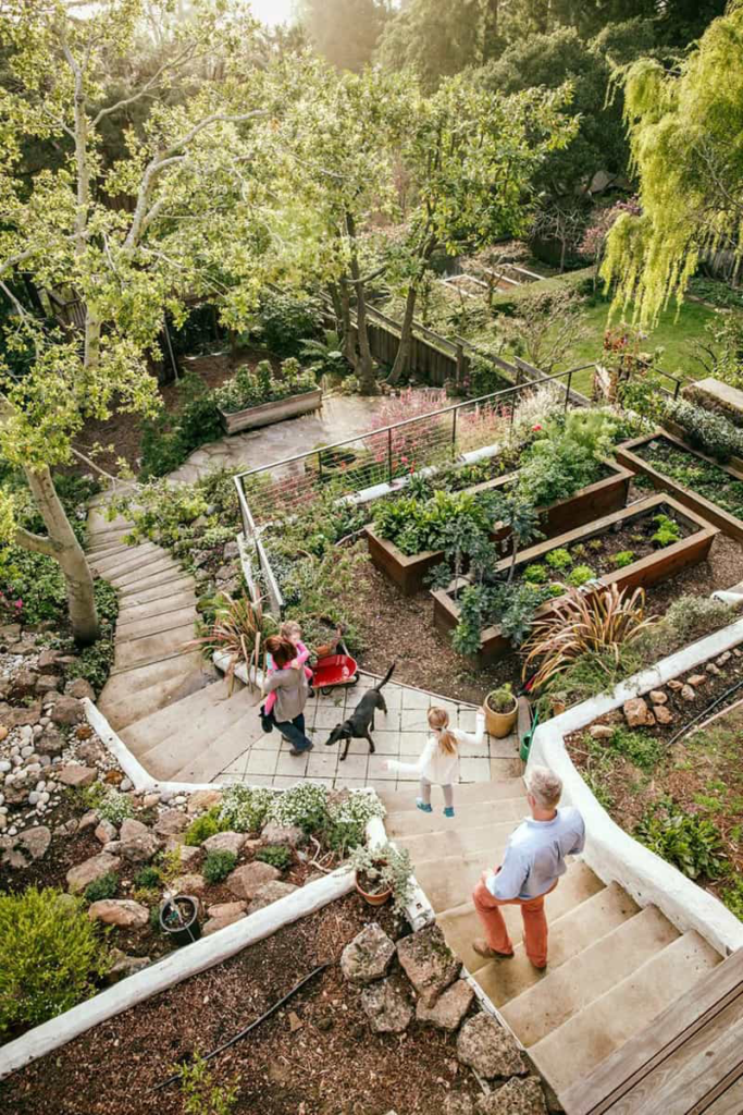 garden design on a slope