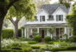 landscaping in front of porch