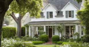 landscaping in front of porch