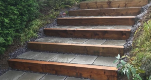 landscaping steps on a slope