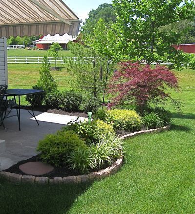 landscaping around patio