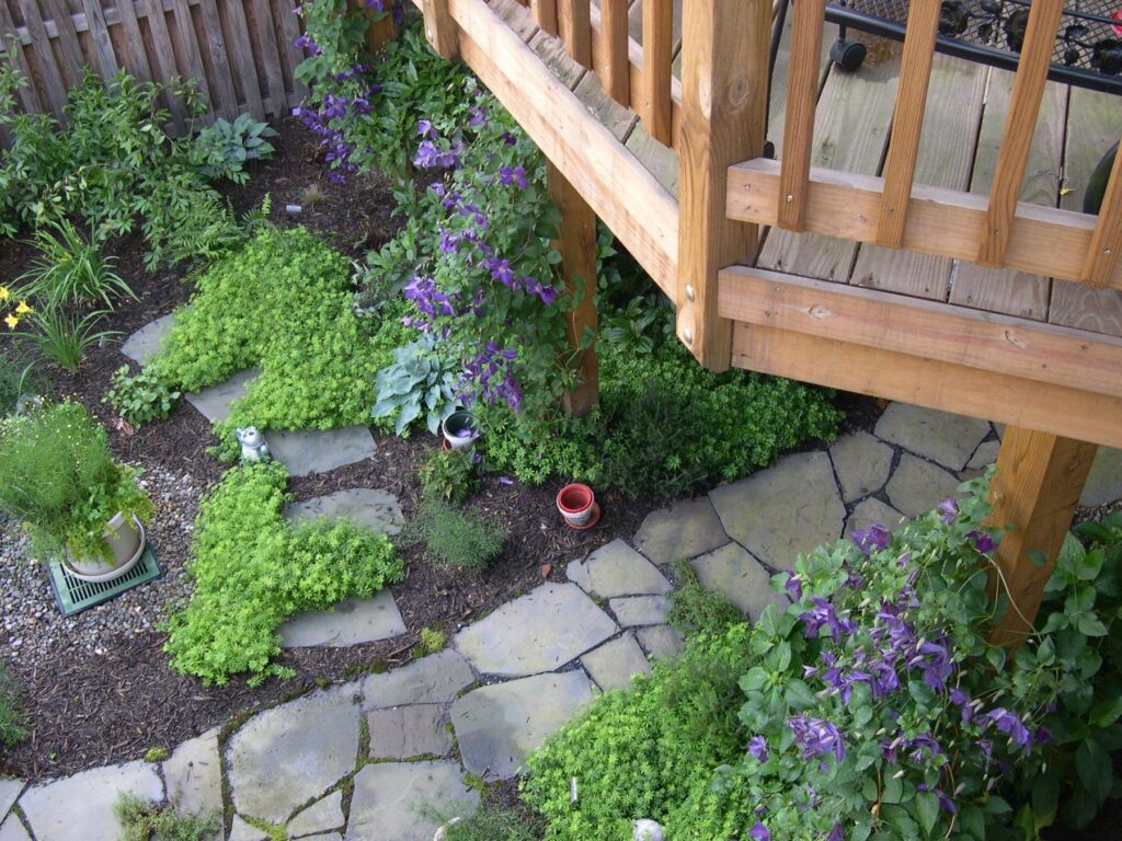 landscaping under deck