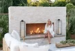 backyard fireplace