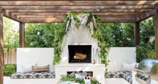 patio ideas with fireplace