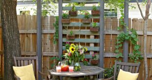 small garden seating area