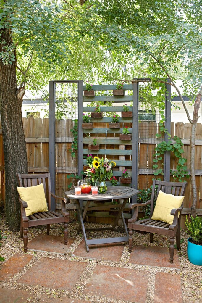 small garden seating area