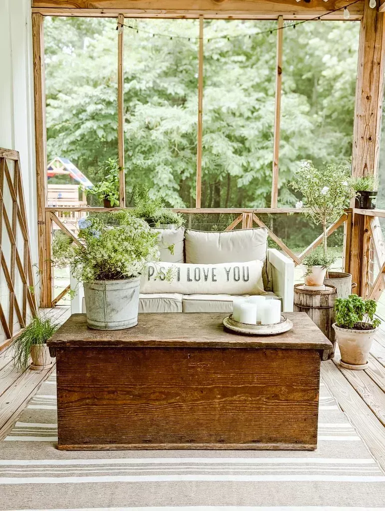 Creating a Cozy Screened-In Porch on a Budget