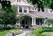 landscaping in front of porch