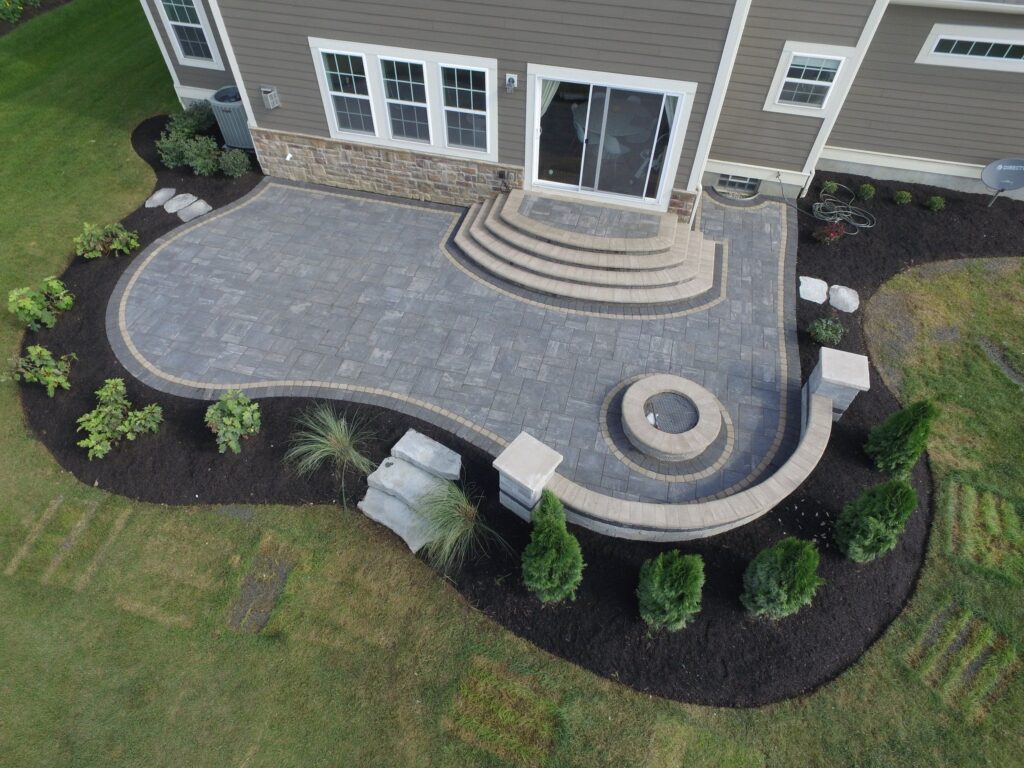 landscaping around patio