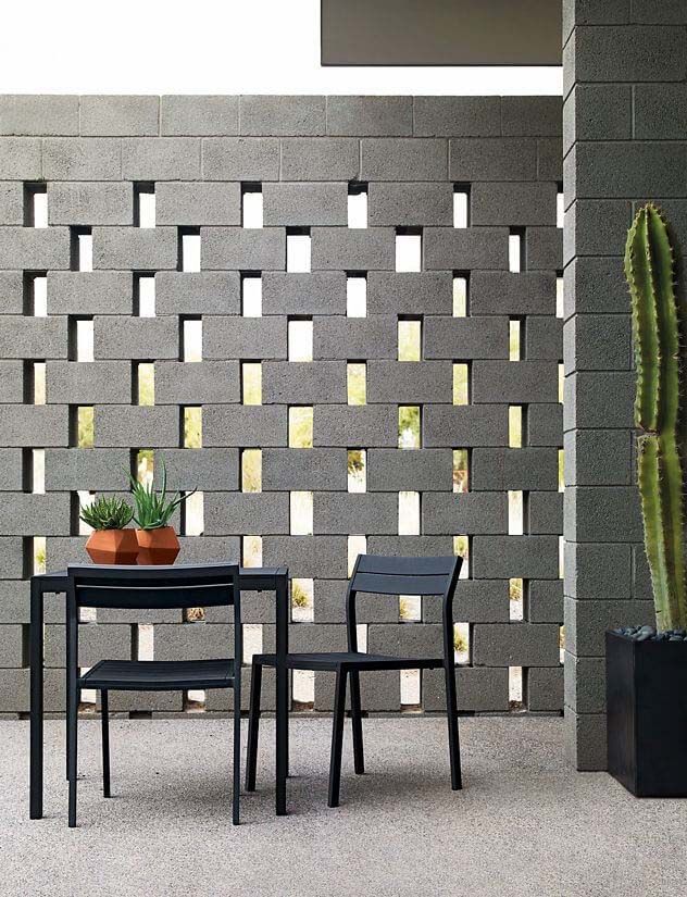 Creative Cinder Block Fence Design Inspirations