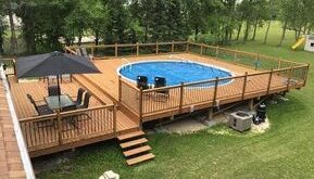 round pool deck ideas